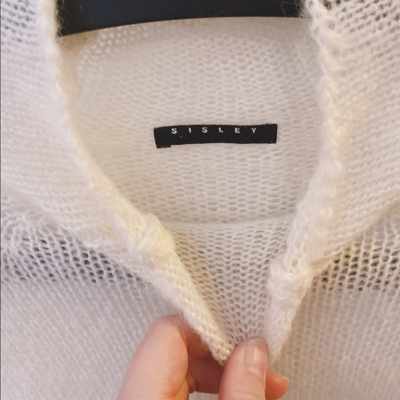Sisley white hollow knit sweater - Picture 4 of 5